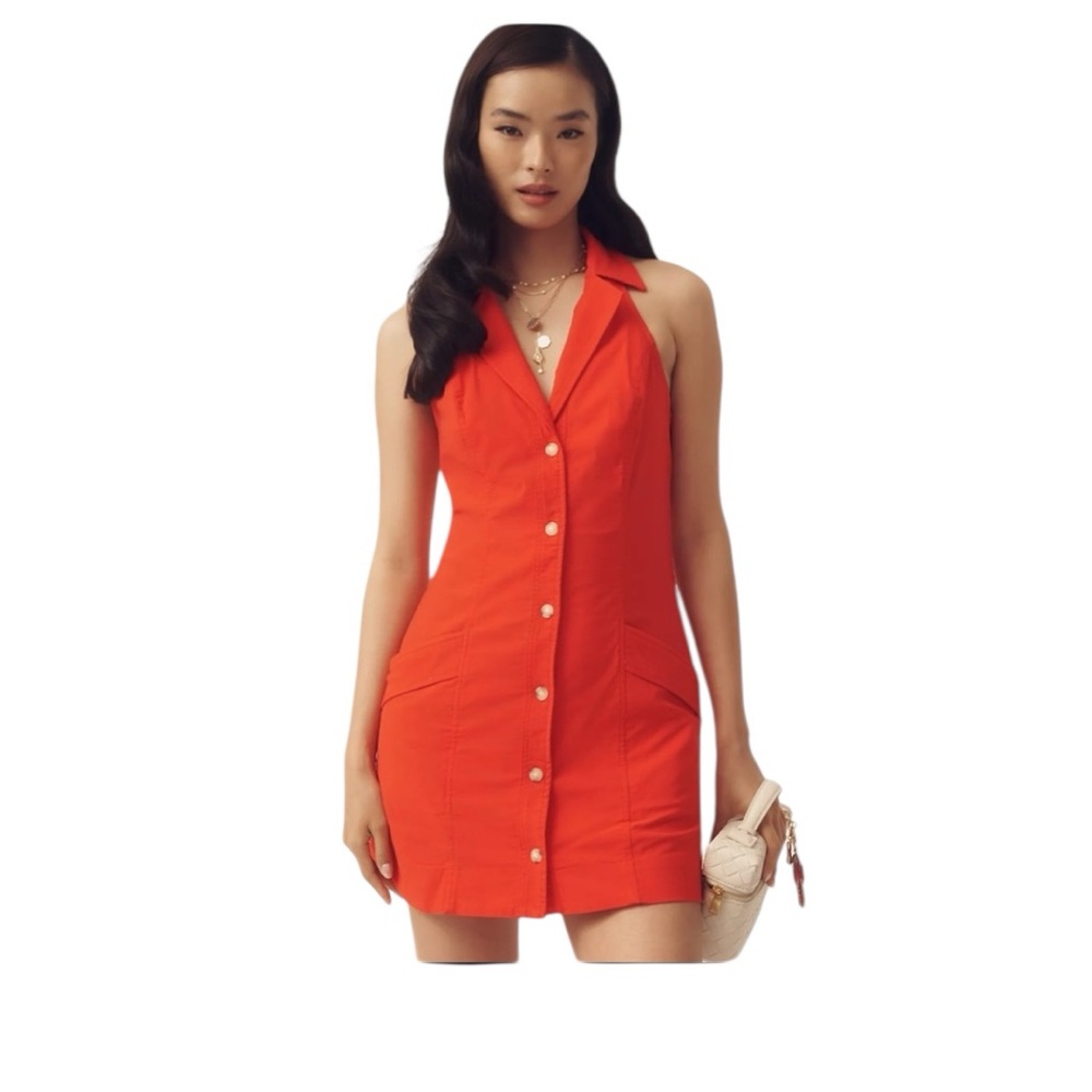 Anthropologie Maeve The Amelia Mini Dress Red Sleeveless NWT Medium - Picture 12 of 13